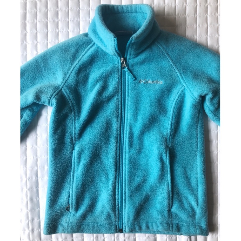 Little Girls Zip Up Lightweight Columbia Jacket - Picture 2 of 5